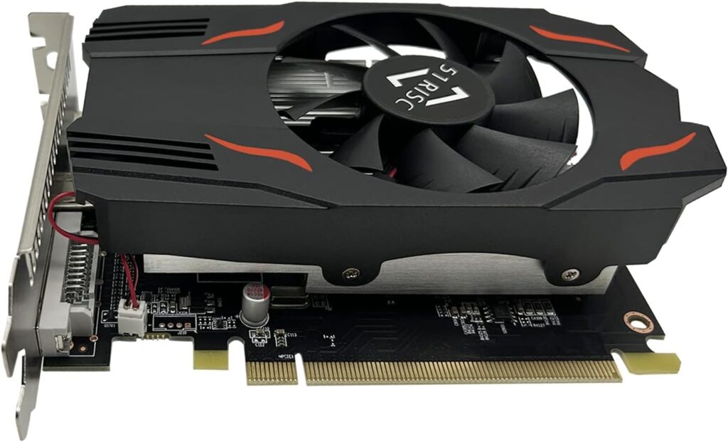 51RISC Radeon RX 550 Graphics Card, 4GB GDDR5 128-bit DirectX 12 PCI Express 3.0 DP/HDMI/DVI-D ATX/ITX Computer Gaming Video Card 4K Display Card