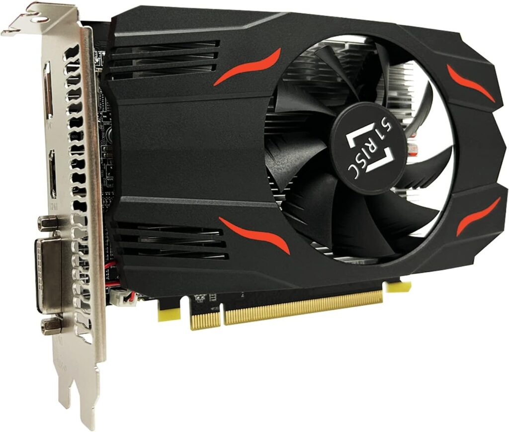 51RISC Radeon RX 550 Graphics Card, 4GB GDDR5 128-bit DirectX 12 PCI Express 3.0 DP/HDMI/DVI-D ATX/ITX Computer Gaming Video Card 4K Display Card